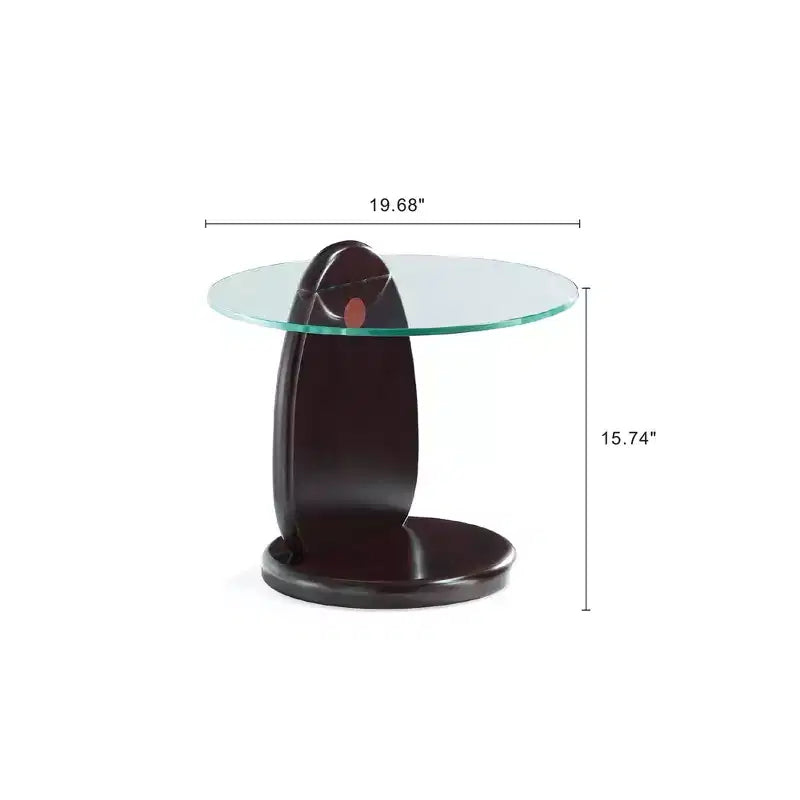 Dark Walnut Coffee Table and End Table Set – Mid Century Modern Wood Accent Table Set for Living Room