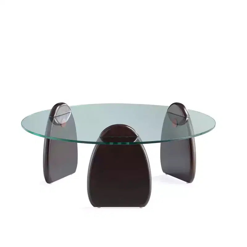 Dark Walnut Coffee Table and End Table Set – Mid Century Modern Wood Accent Table Set for Living Room