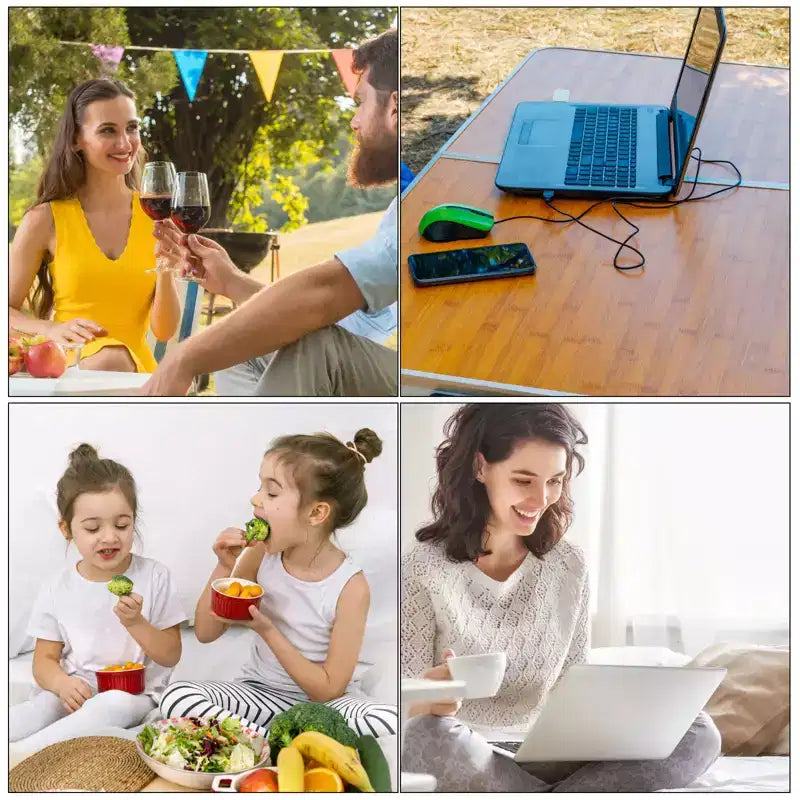 Portable Foldable Working Desks with Tote Bag for Bed Sofa